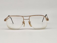 Vintage Deauville 26 Rectangular Eyeglass Frames 54-18-135 Gold Electroplated picture