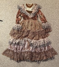 Vtg Inspired Handmade Victorian Style Boho Costume Dress. Size Small.  picture