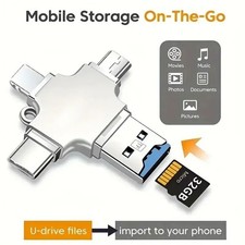4 In 1 USB 3.0 Flash Drive 128GB Type C Memory Photo Stick for iPhone Android picture