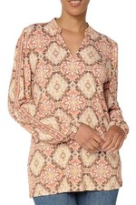 Belle Boho by Kim Gravel Women's Southern Star Border Top Orange picture