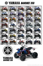 Yamaha Banshee yfz350 Generations Banner Poster 1987 - 2010 350 yfz print canvas picture