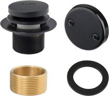Artiwell Tip-Toe Bath Tub Trim Set w/ Two-Hole Overflow Faceplate - Matte Black picture