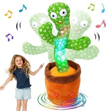 US 1 Pcs Tiktok Dancing Cactus Repeat Talking Plush Toy Singing Education Deco picture