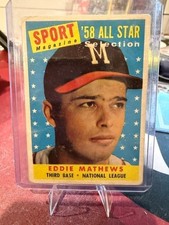 1958 Topps - Sport Magazine '58 All Star Selection Eddie Mathews #480 picture