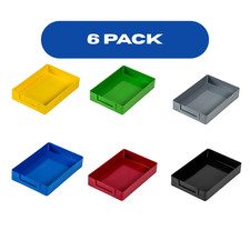 Standard Job Trays 9x6x1.5 Plastic Pack of 6 – Multiple Colors picture