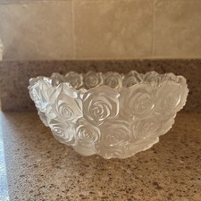 Waterford Crystal Monique Lhuillier Frosted Sunday Rose Bridal Bowl 7
