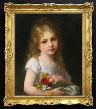 Hand Painted Oil Painting art Female Small girl On Canvas Wall Art Decor 20
