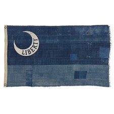 Vintage Style Cotton Fort Moultrie Flag South Carolina Crescent Moon USA Liberty picture