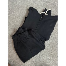SO Women Black Sweatsuit Set Zip Up Hoodie and Sweatpants XS Bundle picture