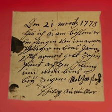 1778 Hessian German Receipt Ernsthausen Adam Gollmer Büchner Revolutionary War picture