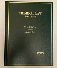 Criminal Law Fifth Edition WEST Textbook Hornbook Series Wayne LaFAVE EUC picture