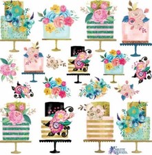 Violette Stickers Birthday Flowers Pastel Cakes Crafts Planner Supply Scrapbook picture