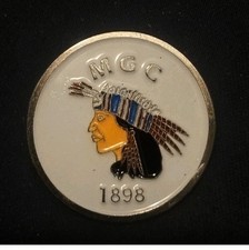 Mohawk Golf Club 1898 1'Metal Golf Ball Marker. Vintage Circa 95 picture