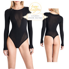 ELECTRIC AFFAIR STRING BODY by Wolford S Black Black Seductive Mesh Desi picture