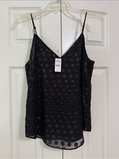 NWT Express Black V-Neck Spaghetti Strap Cami Size Small picture