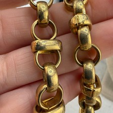 Vintage Carolee Necklace Gold Tone Chunky Rolo Link Toggle Statement 15in picture