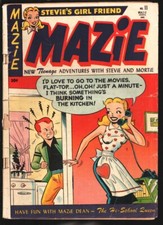Mazie #11 1953--Headlight cover art-Teen humor-headlight panels-Paper dolls-G picture