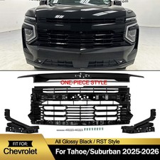 Glossy Black Front Grille & Molding Trim For 2025-2026 Tahoe/Suburban RST Style picture
