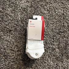 Lululemon Power Stride Tab Sock 5 Pack Size M White BLK 25058 picture