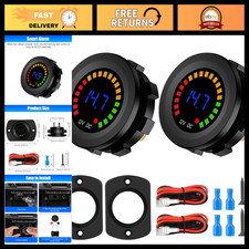 2PCS Waterproof DC Voltage Meter Gauge, LED Digital Display for 12V/24V Marine, picture