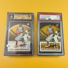 2003-04 Topps Pristine Carmelo Anthony Refractor & Gold Refractor BGS 10 PSA 9 picture