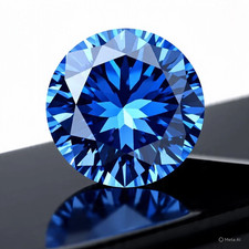 6X6 MM Round Blue Color VVS1 Clarity LAB GROWN CVD Diamond GIE CERTIFIED picture