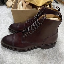 Meermin Boots Mens 10.5E Brown Shell Cordovan Cap Toe City Lug 116210 Ivy Prep picture