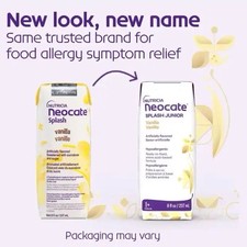 27 Neocate Splash Vanilla 1 Case Juice Box Supplement Junior Teen Cartons New picture