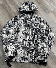Grenade Gloves Retard Riot AOP All Over Print Snowboard Jacket Black White Zip picture