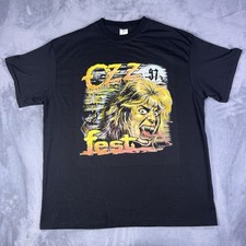 Vintage 1997 Ozzfest T-Shirt XL Black Ozzy Osbourne Pantera Type O Negative 90s picture