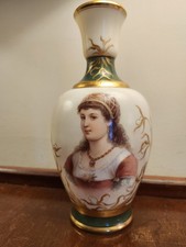 Antique Royal Vienna Style Portrait Vase Hand Painted Porcelain Gold Gilt 19thC picture