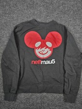 Neff x Deadmau5 Neffmau5 Crewneck Sweatshirt Black Red Mau5 EDM Streetwear picture