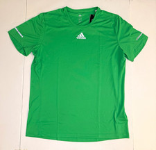 adidas Climalite Men's L Green Mesh Crew Neck T-Shirt Moisture Wicking picture