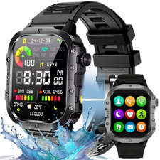 🔥 Military Smart Watch Men Android Rugged Tactical Fitness Tracker LED Flashing picture