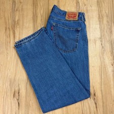 Vintage Levis 550 Relaxed Fit Tapered Leg Blue Denim Jeans Mens 36x31 90s picture