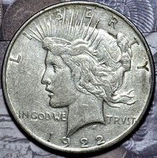 1922-D Peace Silver Dollar $1 Very Fine VF #2 Quality Littleton picture
