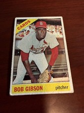 1966 Topps #320 Bob Gibson HOF. FAIR(cr) picture