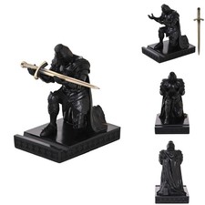 NCQIXIAO Medieval Templar Knight Pen Holder Desk Organizer Black picture
