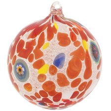 GlassOfVenice Murano Glass Confetti Millefiori Christmas Ornament - Red picture