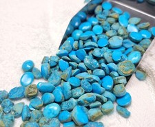 Beautiful Blue Turquoise Oval Cabochon Loose Gemstone 7-14mm Wholesale Lot picture