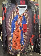 Platini Our Lady Of Guadalupe Small Modern Fit Stretch Men’s Button-Down Shirt picture