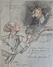 Ferdinand BAC (1859-1952) - WWII - Tribute to Daumier - Mixed Technique - 1942 picture