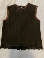 Vintage 1960s Women's Black Sleeveless Top, Size Small/Medium picture