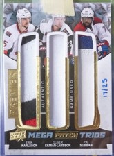 Erik Karlsson/P.K. Subban/Ekman-Larsson 2015-16 UD Premier Mega Patch Trios /25 picture