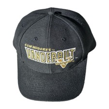 Vintage 90s Vanderbilt Commodores Sports Specialties Snapback Hat NCAA Black picture