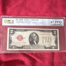 1928G $2 United States Note Banknote PCGS Banknote 67 PPQ Uncirculated picture