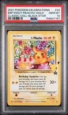 PSA 10 Birthday Pikachu Celebrations Classic Collection Holo - Pokemon Card 2021 picture