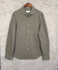 The Brubaker Button Up Shirt Men’s XL Beige 100% Cotton Made In EU Minimalist picture