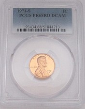 1971-S Lincoln Memorial Cent PCGS PR68 RD DEEP CAMEO = Beautiful 1c & Book $100 picture