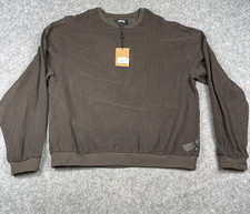 Stussy Cotton Mesh Crew Neck Mens XL Brown NEW picture